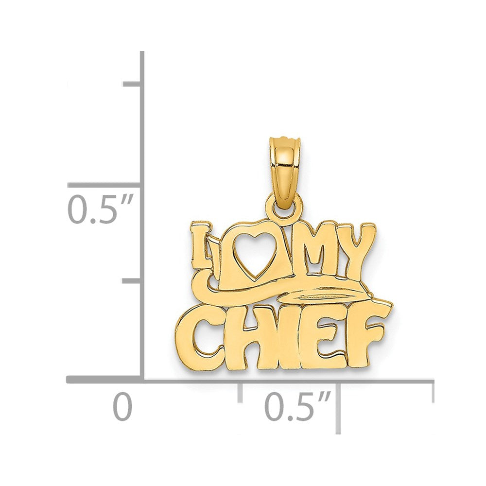 14K Yellow Gold I Love My Chief Charm