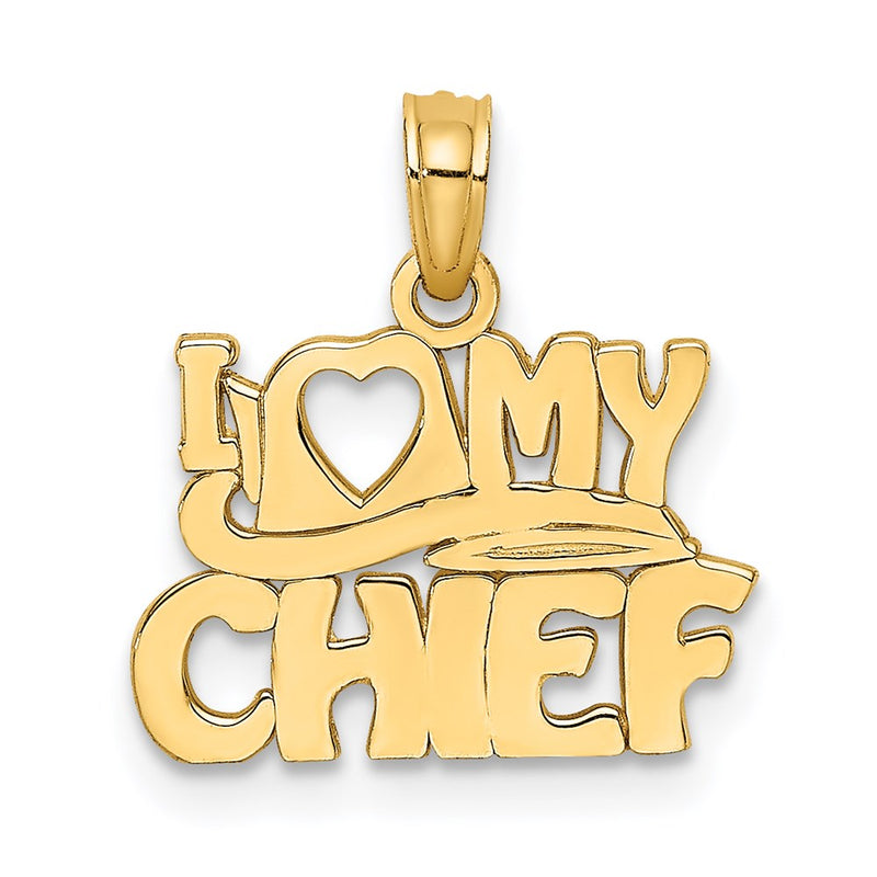 14K Yellow Gold I Love My Chief Charm