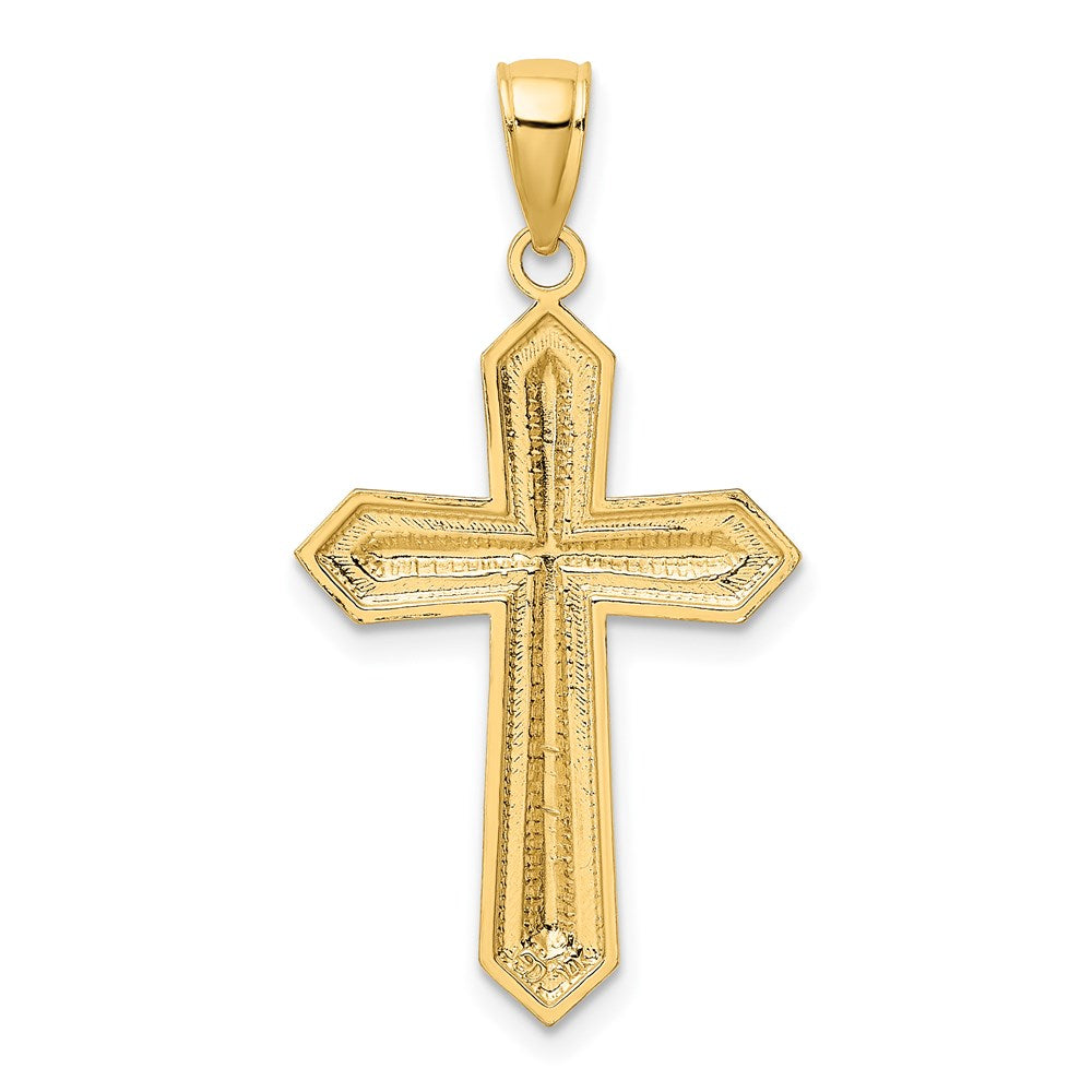 14K Yellow & Rhodium W/ Center Cross Charm