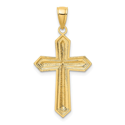 14K Yellow & Rhodium W/ Center Cross Charm