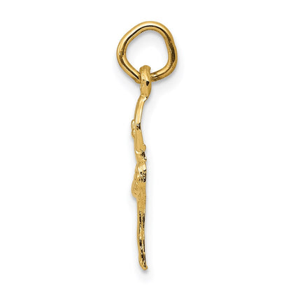 14K Yellow Gold Polished Ballerina Charm