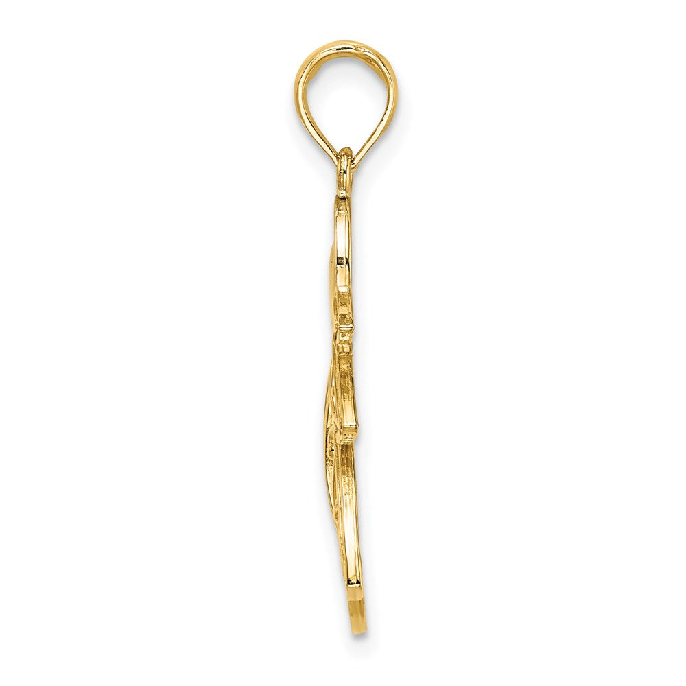 14K Yellow & Rhodium W/ Flying Angel Charm