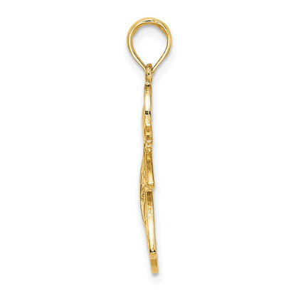 14K Yellow & Rhodium W/ Flying Angel Charm