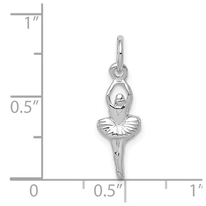 14K White Gold Ballerina Charm