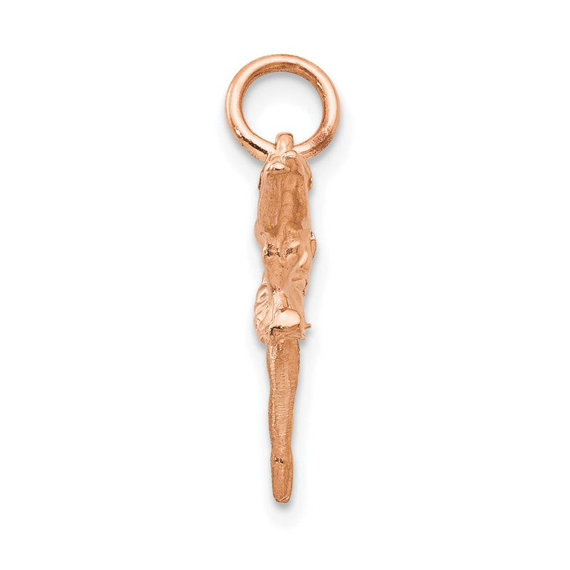 14K Rose Gold Polished 3-D Ballerina Charm