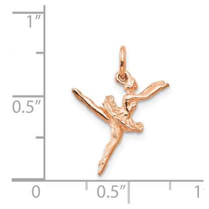 14K Rose Gold Polished 3-D Ballerina Charm