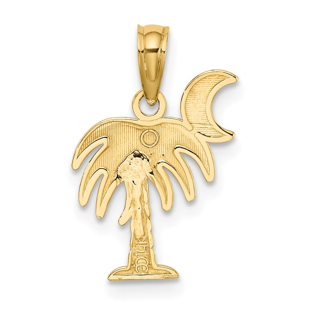 14K Yellow & Rhodium W/ Charleston Palm Tree Charm