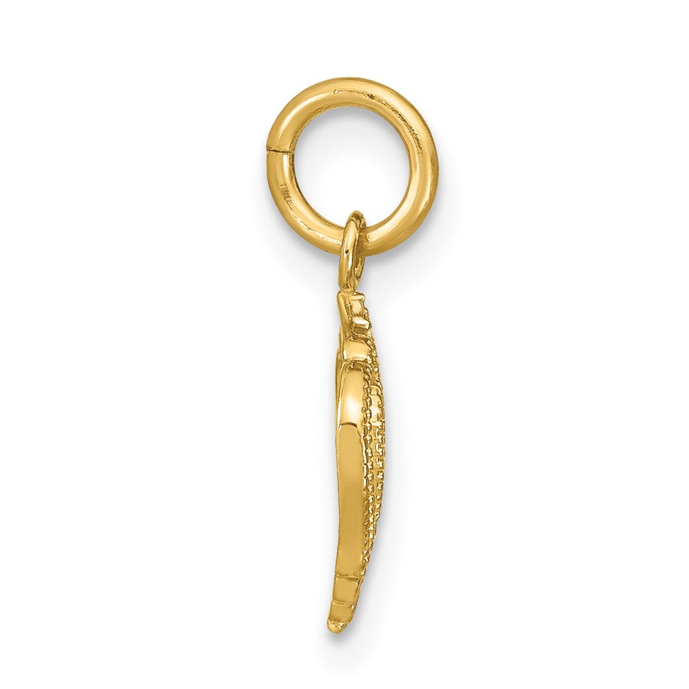 14K Yellow & Rhodium W/Rhodium Mini Heart Charm