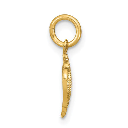 14K Yellow & Rhodium W/Rhodium Mini Heart Charm