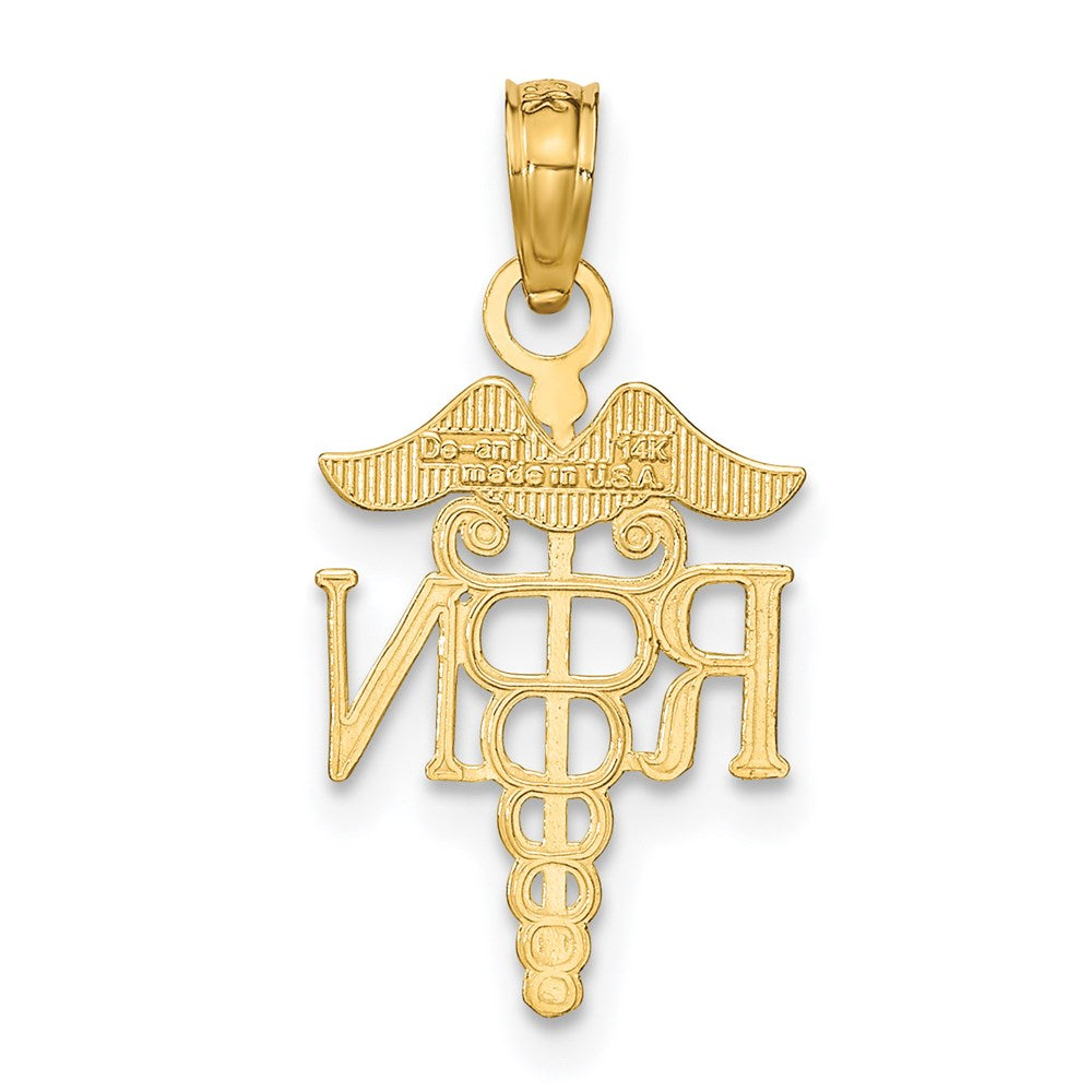 14K Yellow Gold Polished R.N. Pendant