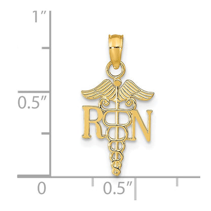 14K Yellow Gold Polished R.N. Pendant