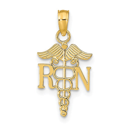 14K Yellow Gold Polished R.N. Pendant