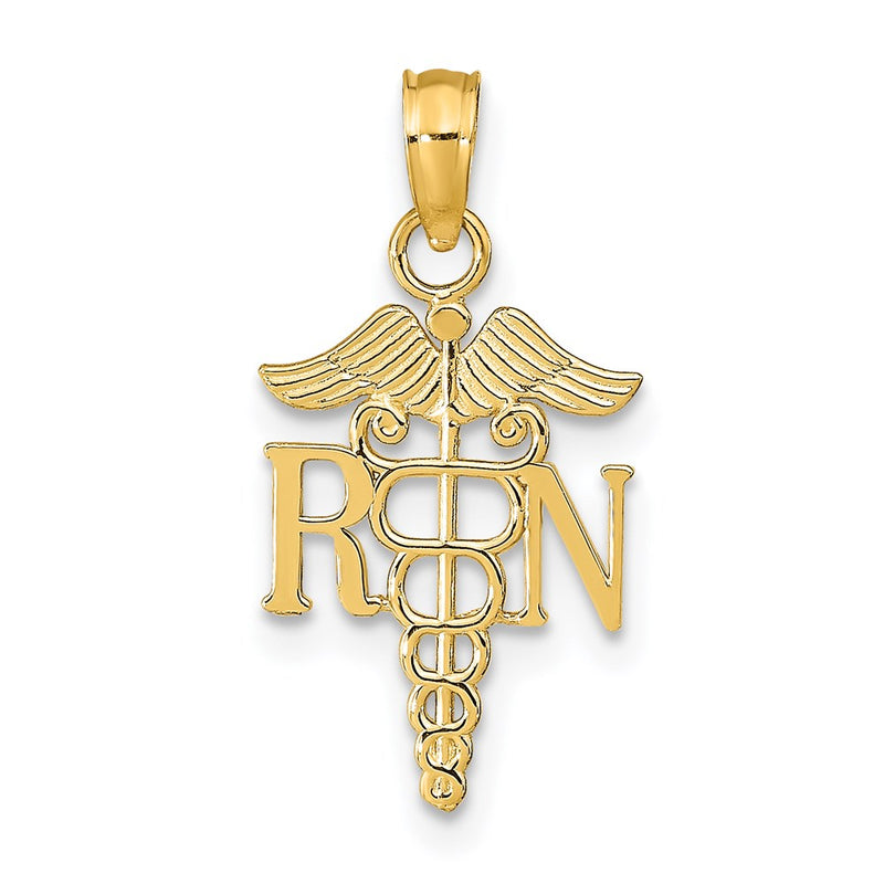 14K Yellow Gold Polished R.N. Pendant
