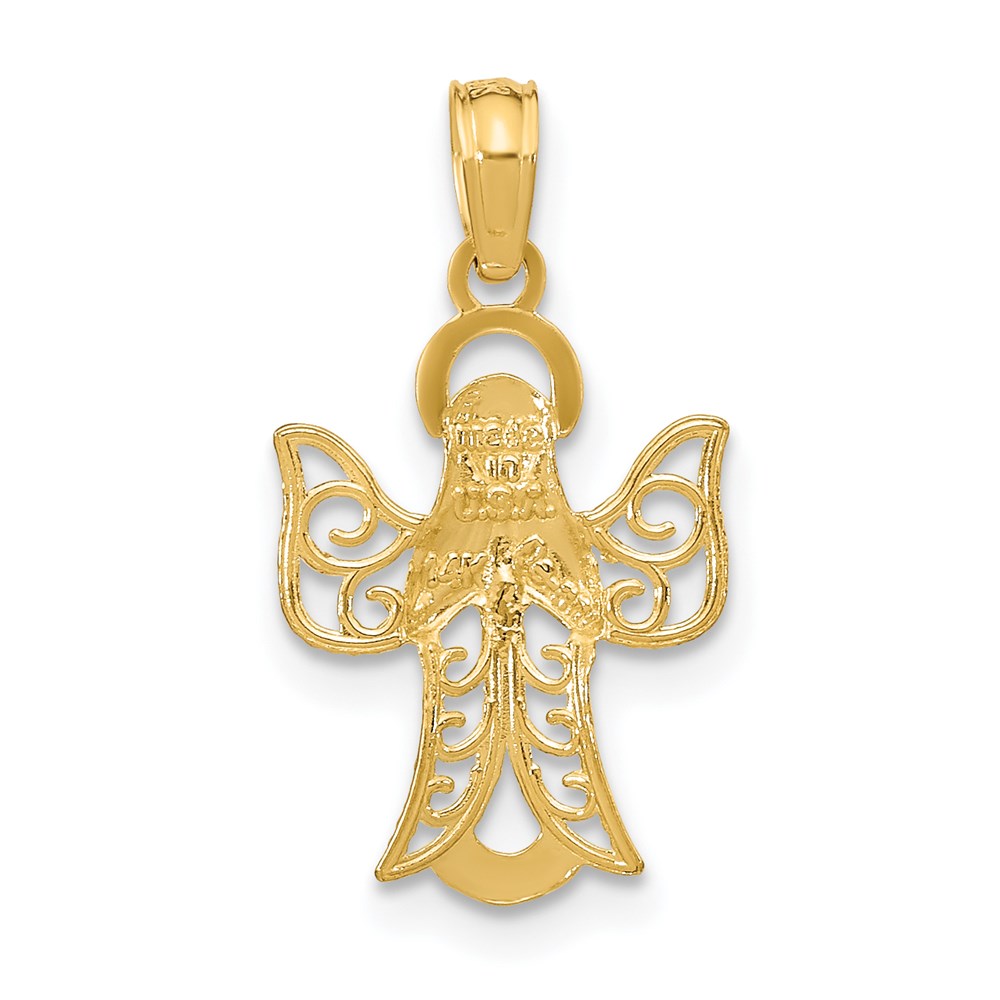 14K Yellow Gold Angel Pendant