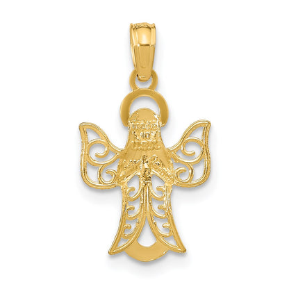 14K Yellow Gold Angel Pendant
