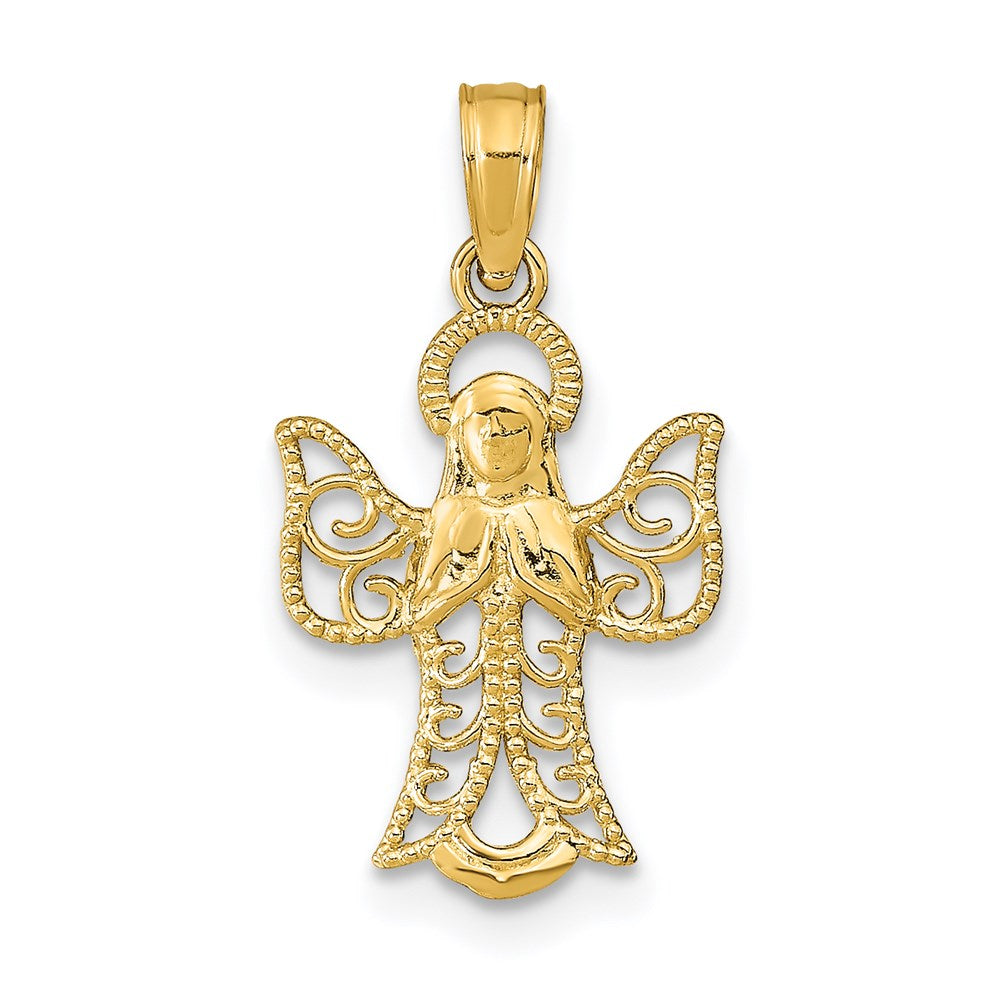 14K Yellow Gold Angel Pendant