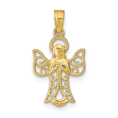 14K Yellow Gold Angel Pendant