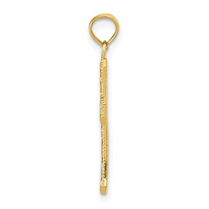 14K Yellow Gold Fancy Cross Pendant