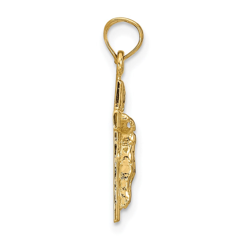 14K Yellow Gold Crucifix Pendant