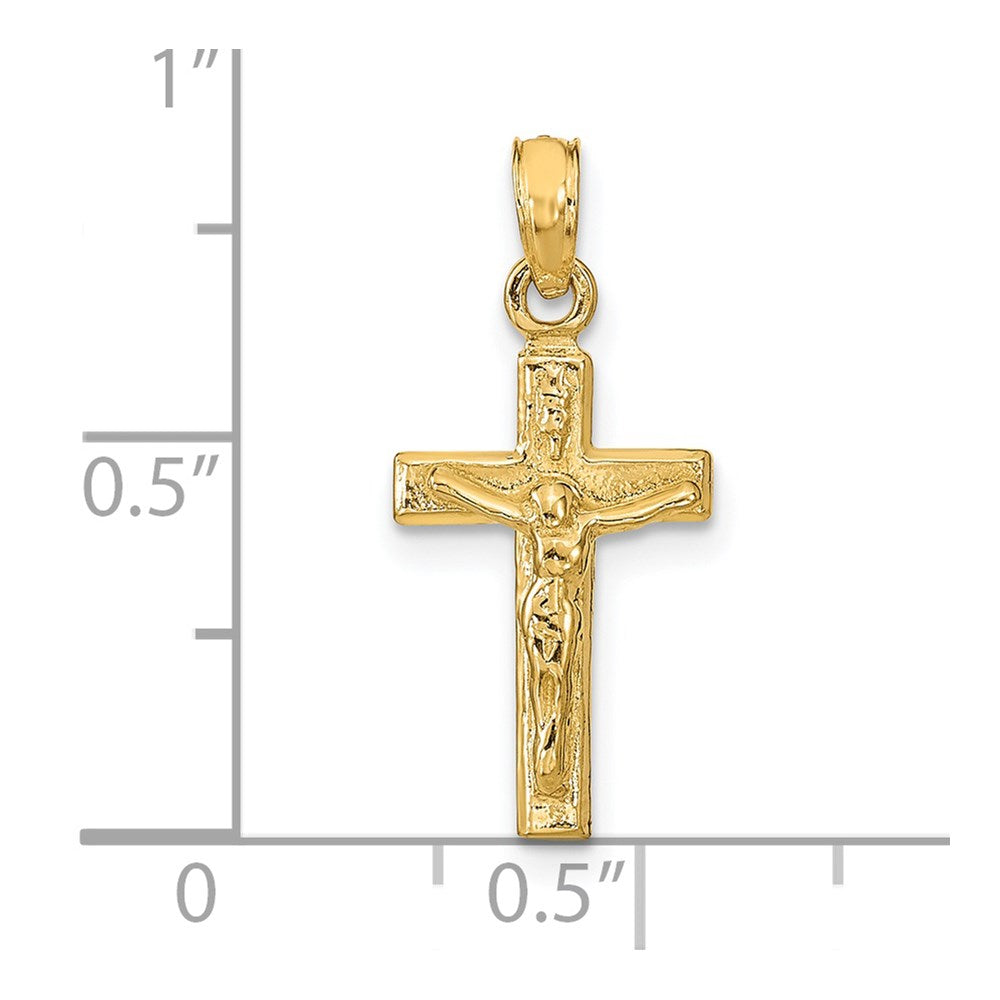 14K Yellow Gold Crucifix Pendant