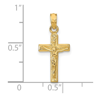 14K Yellow Gold Crucifix Pendant