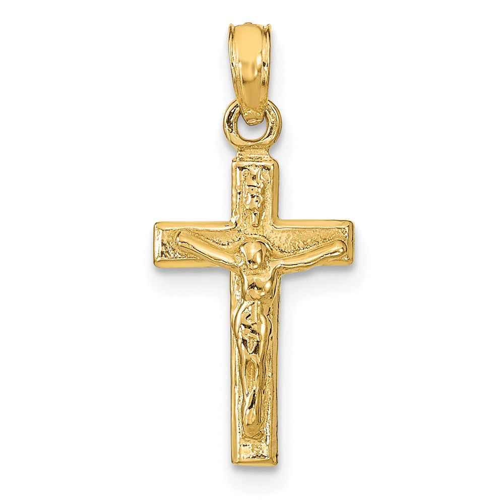 14K Yellow Gold Crucifix Pendant