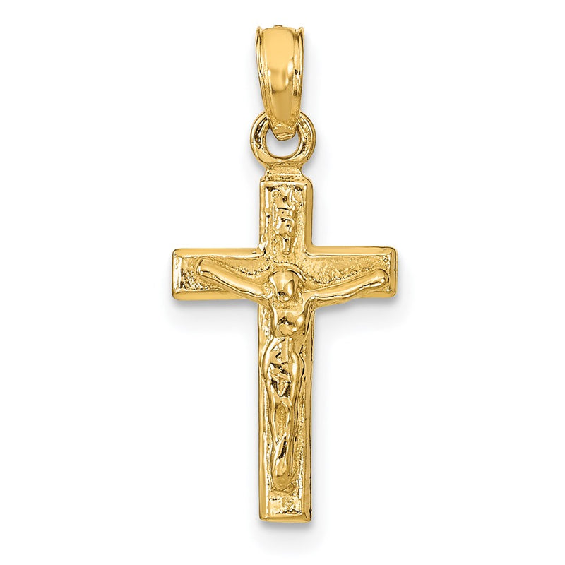 14K Yellow Gold Crucifix Pendant