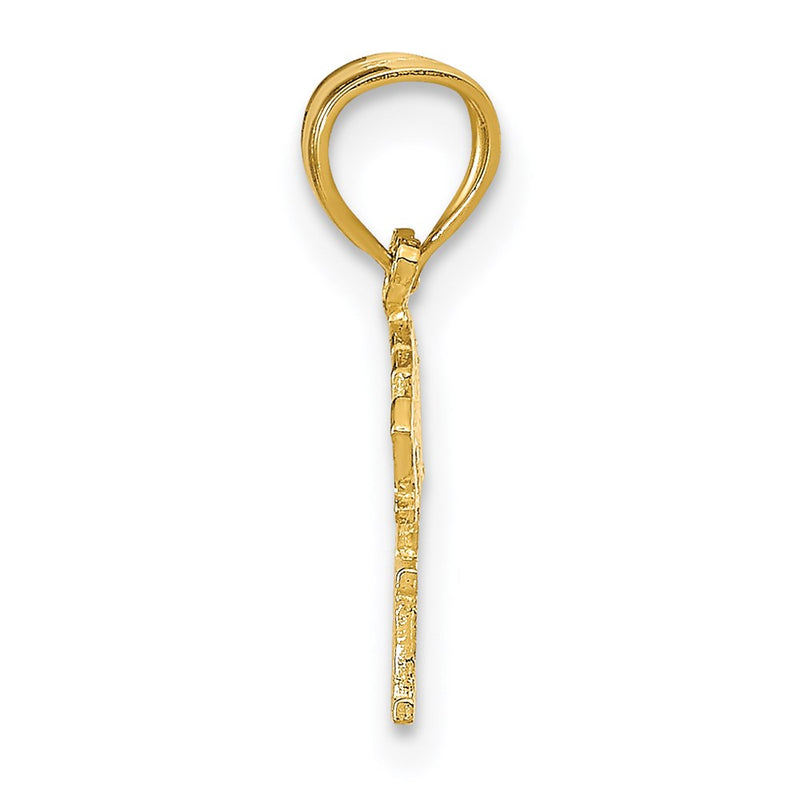 14K Yellow Gold Born To Win Pendant