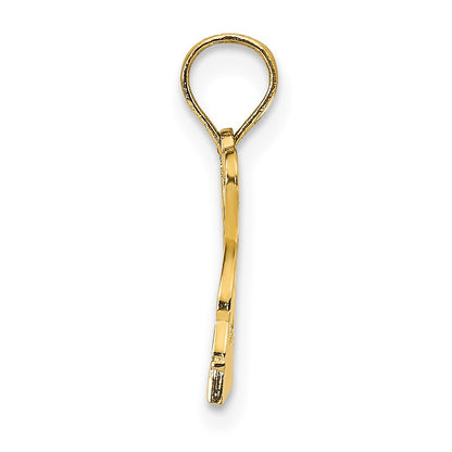 14K Yellow Gold I Heart St. John W/Dolphin Pendant