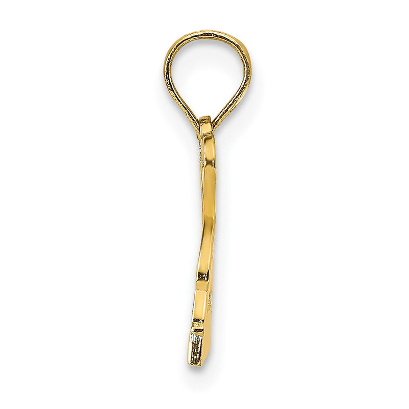 14K Yellow Gold I Heart St. John W/Dolphin Pendant