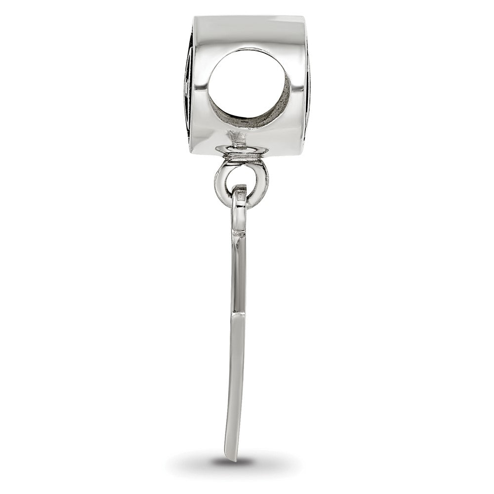 Sterling Silver Logoart Kappa Alpha Theta Oval with Kite Dangle Bead