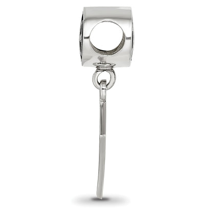 Sterling Silver Logoart Kappa Alpha Theta Oval with Kite Dangle Bead