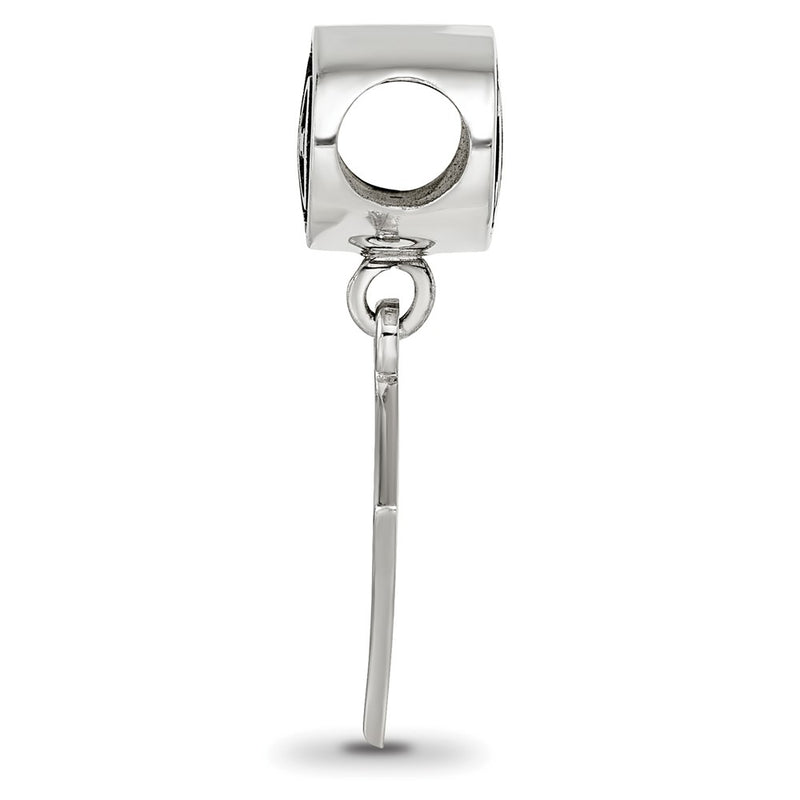 Sterling Silver Logoart Kappa Alpha Theta Oval with Kite Dangle Bead