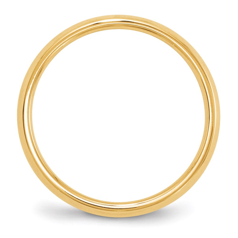 14k Yellow Gold 2.5mm Knife Edge Comfort Fit Wedding Band Ring
