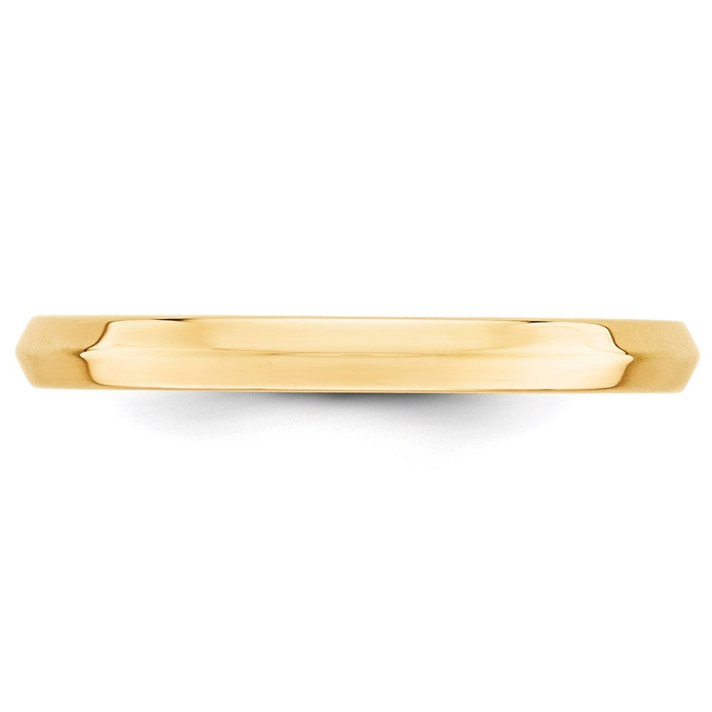 18k Yellow Gold 2.5mm Knife Edge Comfort Fit Wedding Band Ring