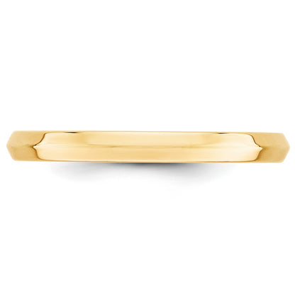 Solid 14K Yellow Gold 2.5mm Knife Edge Comfort Fit Men's/Women's Wedding Band Ring Size 8.5