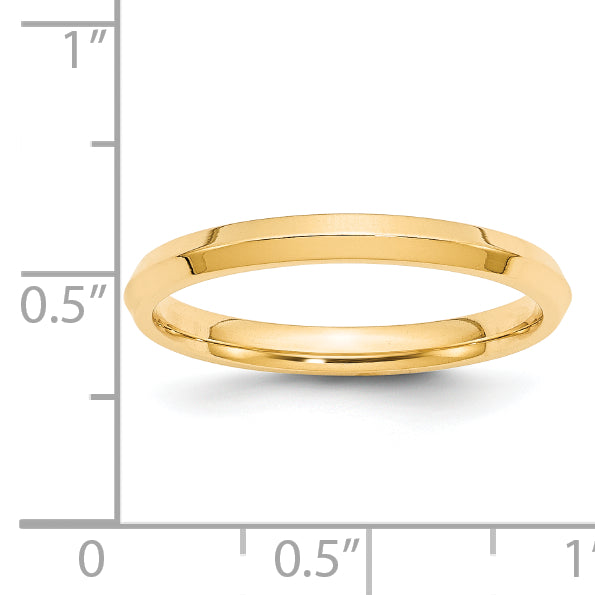 Solid 14K Yellow Gold 2.5mm Knife Edge Comfort Fit Men's/Women's Wedding Band Ring Size 8.5