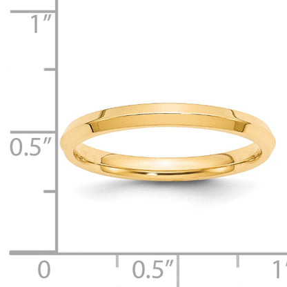 Solid 14K Yellow Gold 2.5mm Knife Edge Comfort Fit Men's/Women's Wedding Band Ring Size 8.5