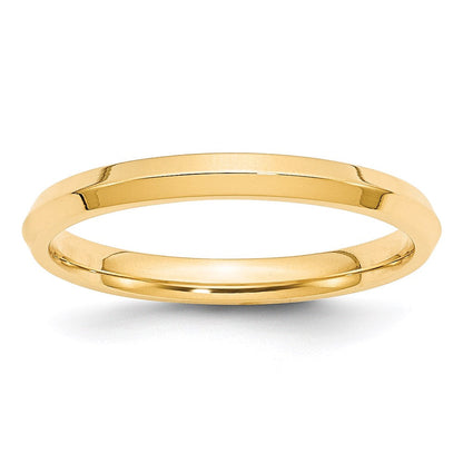 18k Yellow Gold 2.5mm Knife Edge Comfort Fit Wedding Band Ring