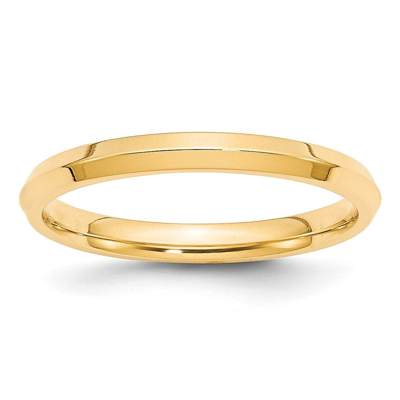 18k Yellow Gold 2.5mm Knife Edge Comfort Fit Wedding Band Ring