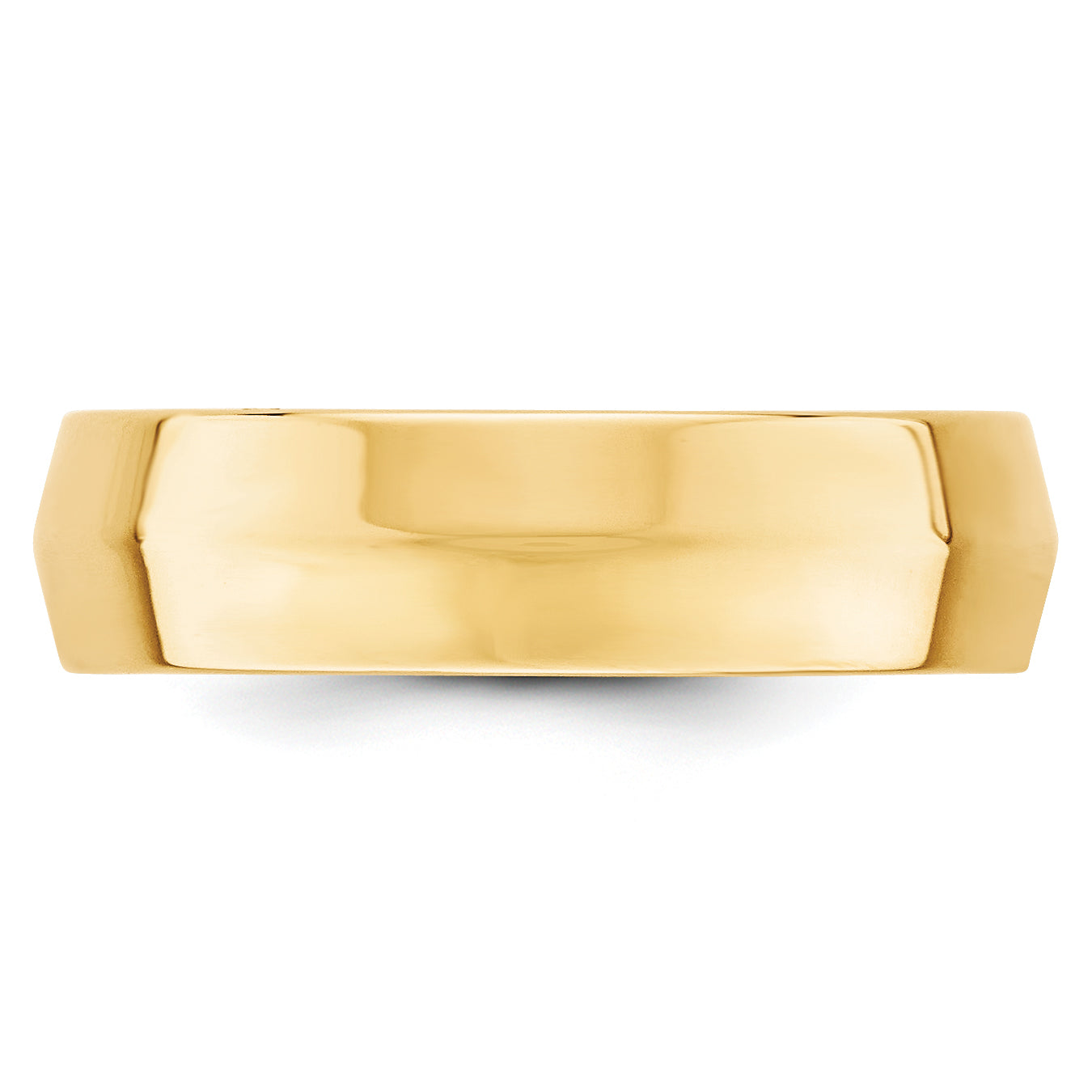 Solid 14K Yellow Gold 6mm Knife Edge Comfort Fit Men's/Women's Wedding Band Ring Size 10