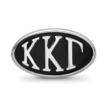 Sterling Silver Logoart Kappa Kappa Gamma Oval Greek Letters Bead