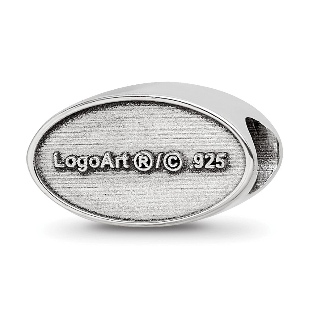 Sterling Silver Logoart Kappa Kappa Gamma Oval Greek Letters Bead