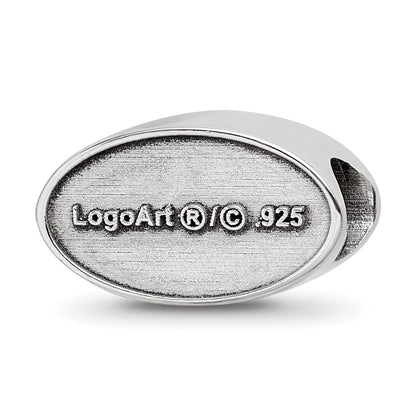 Sterling Silver Logoart Kappa Kappa Gamma Oval Greek Letters Bead