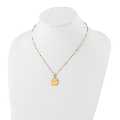 Fashion Kelly Waters Gold Plated Medium Satin Round Engraveable Disc 18 In Necklace