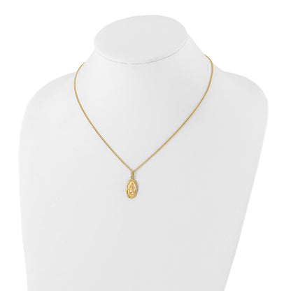 Fashion Kelly Waters Gold Plated Oval St. Christopher Medal 18 Inch Necklace