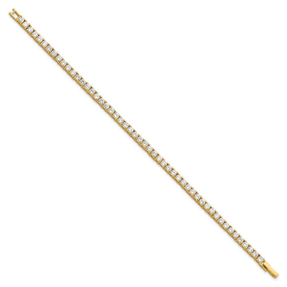 Fashion Kelly Waters Gold Plated Prong Set Cz 7.25 Inch Tennis Bracelet