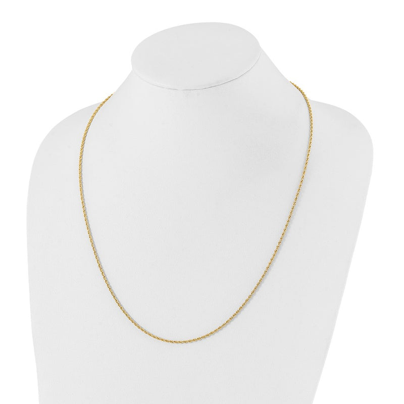 Fashion Kelly Waters Gold Plated 2mm French Rope 18 Inch Chain Necklace