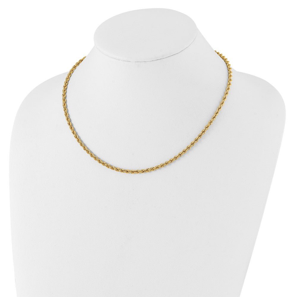 Fashion Kelly Waters Gold Plated 3mm Diamond Cut French Rope Chain Necklace