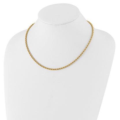 Fashion Kelly Waters Gold Plated 3mm Diamond Cut French Rope Chain Necklace
